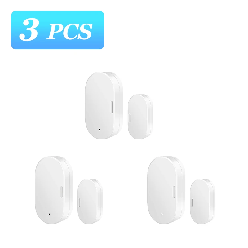 1/5/8pcs Tuya Zigbee Smart Door Window Sensor APP Remote Real-time Monitor Home Automation for Alexa Google Home,Anti-theft 