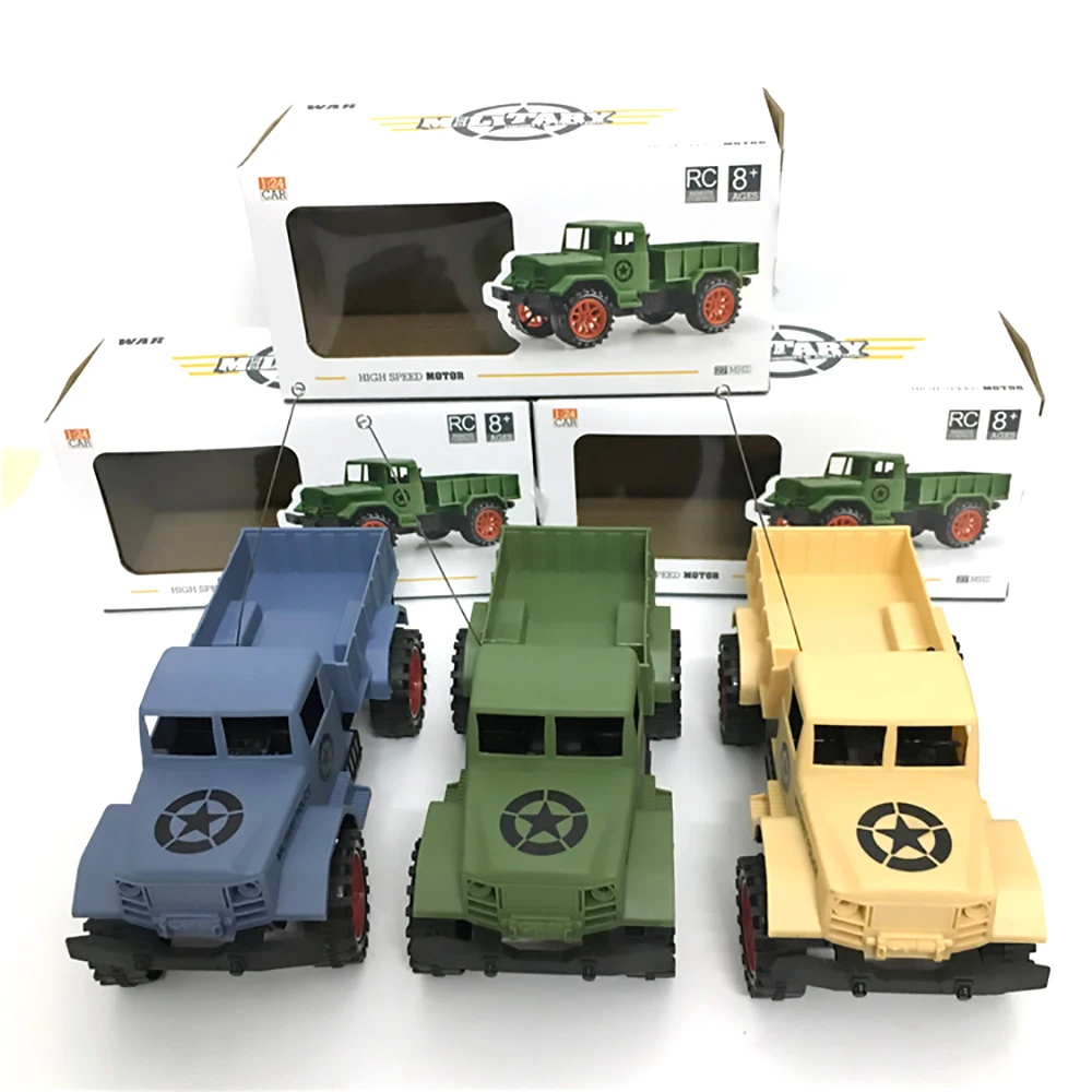 1/24 27 МГц 4WD гусеничный внедорожный Радиоуправляемый автомобиль модели военный грузовик