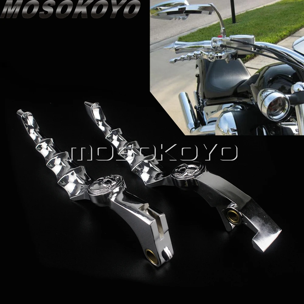 Мотоциклетные хромированные Рычаги сцепления с черепом для Honda CB750 Shadow vf750 vt600 vt750