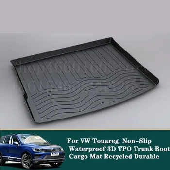 

Puou Non-Slip Waterproof For VW Touareg 2009-18 Mat Rear Trunk Liner Cargo Floor Tray Carpet Guard Protector Car Accessories