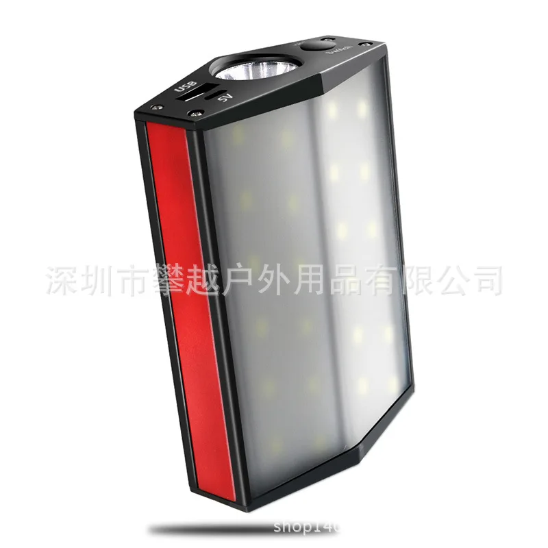 

Cross Border Aluminium Alloy Glare USB with Charger Camping Light Spotlight Warning Light Work Project Lamp