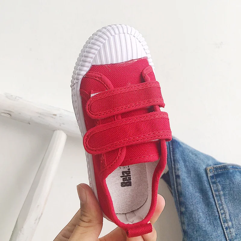 RumRam Kids Shoes For Girls Children Canvas Shoes Boys Sneakers Spring Autumn Candy Color White Short Fashion Children Shoes Kid