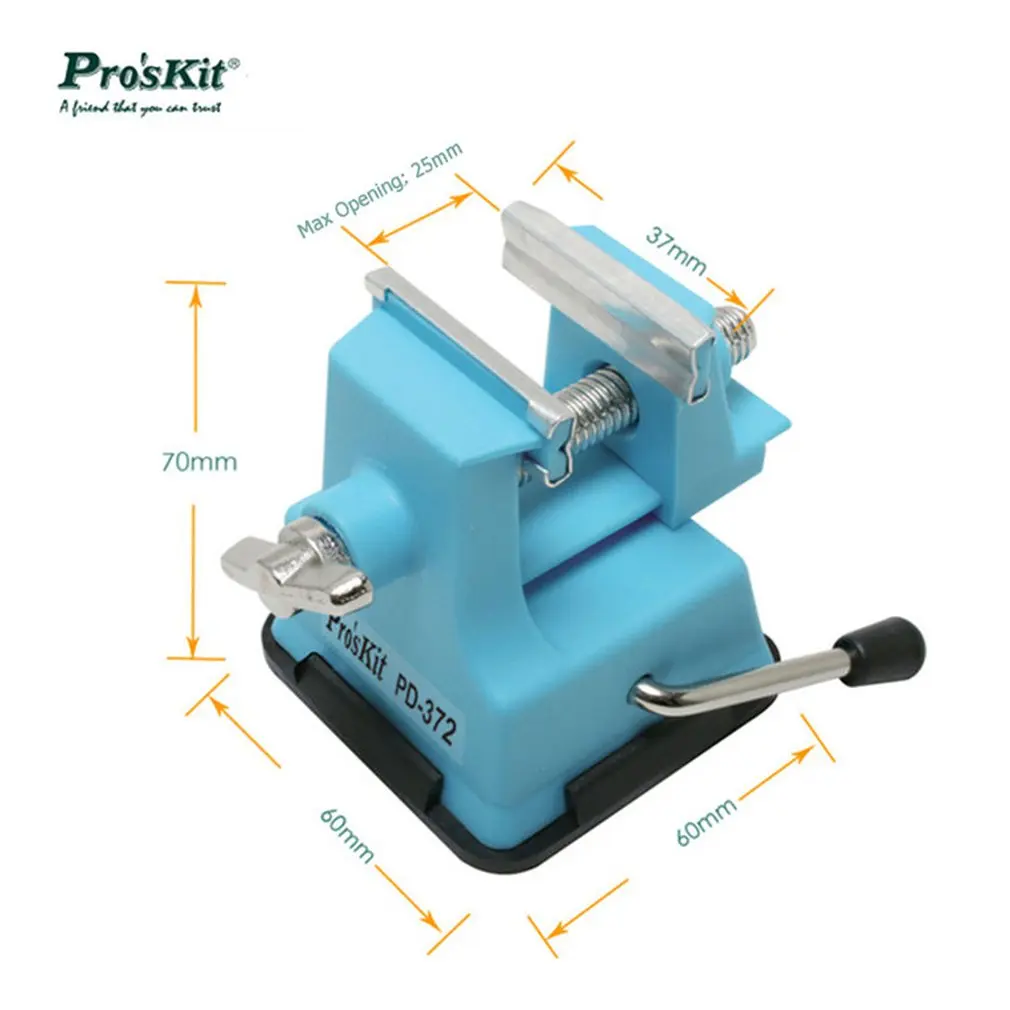 Proskit PD-372 мини тиски рабочий зажим DIY ручные инструменты координатный стол зажимы скамья Поворотный замок Ремесло Ювелирные изделия хобби ремонт
