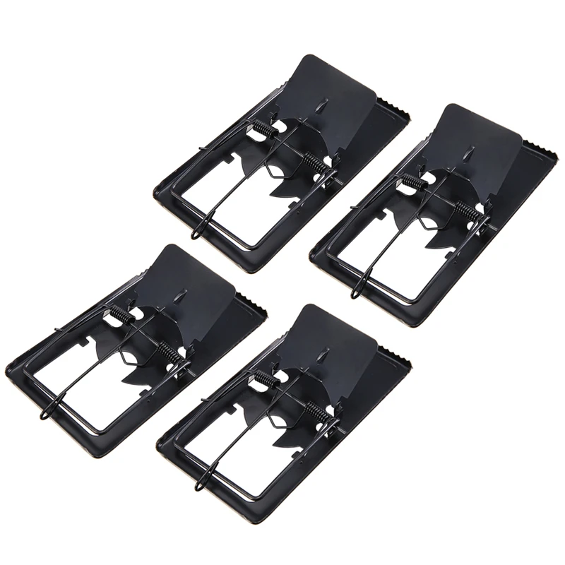 

4Pcs Eco-friendly 16*8.5*1cm Steel Mouse Trap Set Heavy Duty Rat Trap Bait Catcher Pest Control Traps