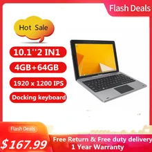 9.9 Big Sales 4G+64G 10.1 INCH 2 IN1 Tablet N3350 CPU 64 Bit X64 WINDOWS 10 PC With Dock Keyboard 1920 x 1200 IPS OTG 8000mA
