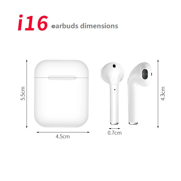 1:1 i16 TWS Беспроводной наушники 5,0 Bluetooth наушники для iphone xiaomi pk i10 i12 i13 i14 i15 TWS