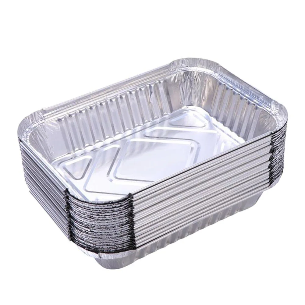 Disposable BBQ Drip Pans 50pcs Aluminum Foil Grease Drip Pans Recyclable Grill Catch Tray For Weber Outdoor Supplies