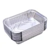 50pcs Disposable BBQ Drip Pans Aluminum Foil Grease Drip Pans Recyclable Grill Catch Tray For Weber Outdoor Supplies 1