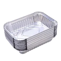 50pcs Disposable BBQ Drip Pans Aluminum Foil Grease Drip Pans Recyclable Grill Catch Tray For Weber Outdoor Supplies 1
