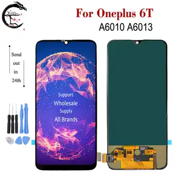 

6.41" LCD With Frame For Oneplus 6T A6010 A6013 Display Screen Touch Sensor Digitizer Assembly oneplus6T One plus 1+ 6T Display