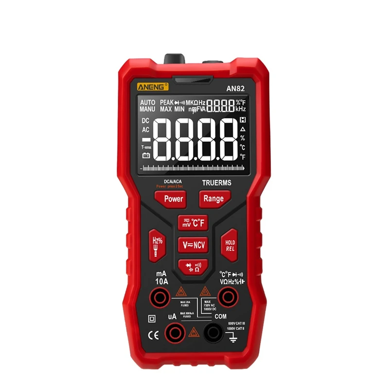 Цифровой мультиметр ANENG AN82 профессиональный тестер 9999 DIY транзисторный