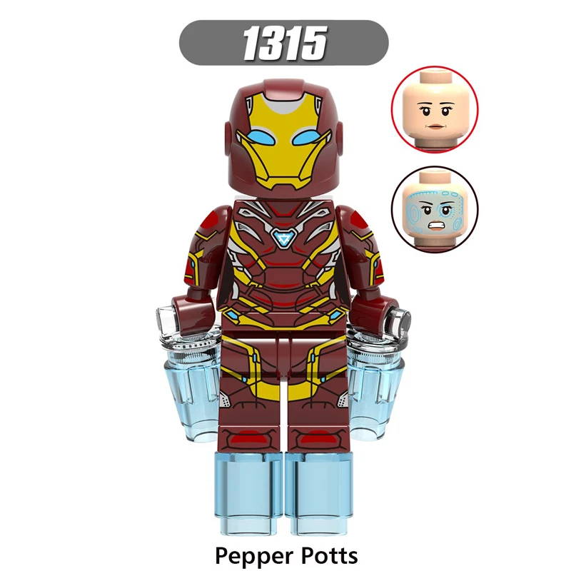 XH1315 Железный человек Mark 50 MK85 Мстители Endgame Железный человек Tony Stark Mark MK22 MK41 Супер Герои строительные блоки игрушка-подарок для детей GD236 - Цвет: XH1315