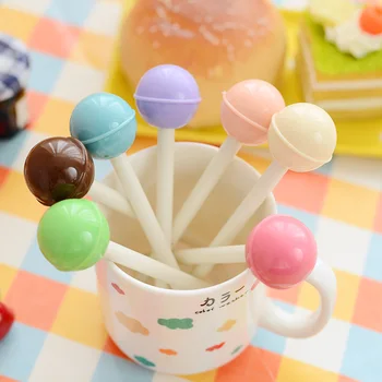 

36 Pcs/Lot kawaii Lollipop Pens Ballpoint 0.5mm Black Ink for Writing Signature Wholesale Stationery Office School DB921