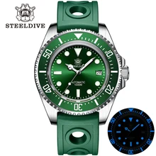 

STEELDIVE Mechanical Dive Wristwatch Big Water Ghost Men's Luxury Watch 1000M Waterproof SD1964 Swiss BGW9 Blue Luminous Watch