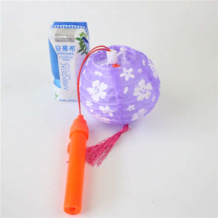 purple FUNNYBUNNY детские светящиеся портативные фонарики маленькие подарки ручной Вишневый цветок мини-светильники - Цвет: purple