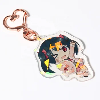 

Custom Keychain Personalized Holographic Keychain Anime Keychain Figure Acrylic Anime Keychain for gift