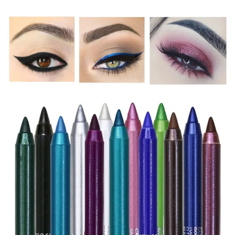 14 Colors Glitter Eyeliner Pencil Set Eyeshadow Waterproof Diamond Matte Pearl Matte Colorful Eye Liner Delineador Makeup TSLM1