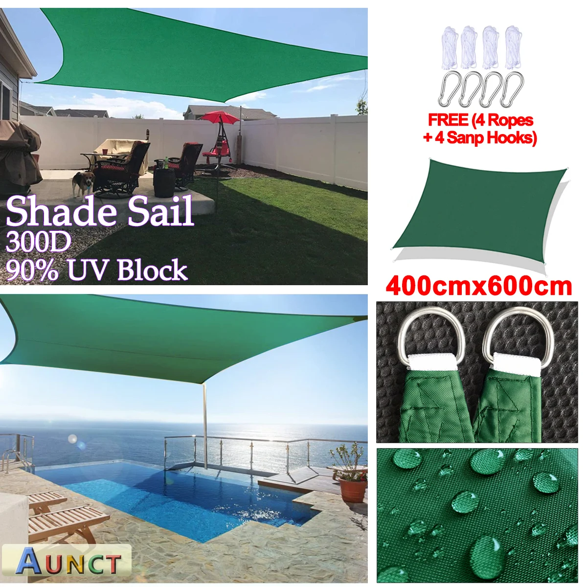 Dark Green 4x6m