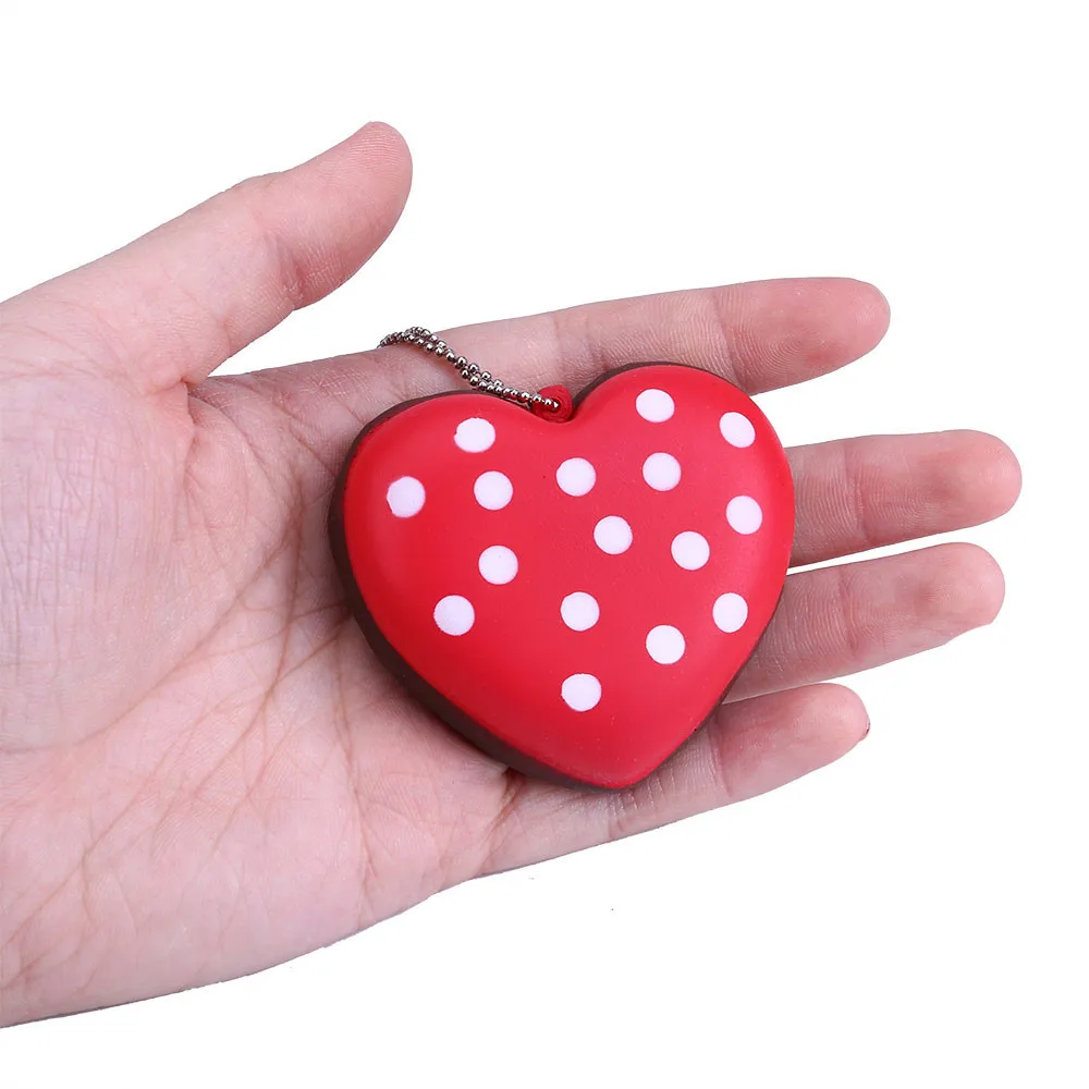 Lovely Heart Shape Slow Rising Fun Key Ring family friendship keychain Birthday Gift Soft Girly Heart pendant #A