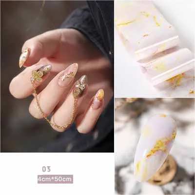 1 шт DIY Розовый Мраморный Фольга для ногтей Наклейка Звездная переводная бумага лак для ногтей Наклейка украшения для ногтей Z0253 - Цвет: 03