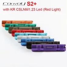 Taschenlampe Convoy S2 + mit KR CSLNM 1,23 Rot Ligh Led Linterna Taschenlampe 18650 Flash Licht Mini Lanterna Tragbare Arbeit jagd Lampe