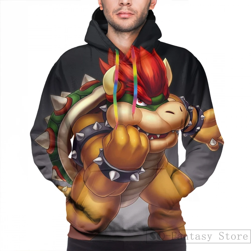 Men Мужские толстовки, свитшоты для женщин funny Bowser(2) с принтом Повседневная Толстовка с капюшоном Streatwear - Цвет: Men