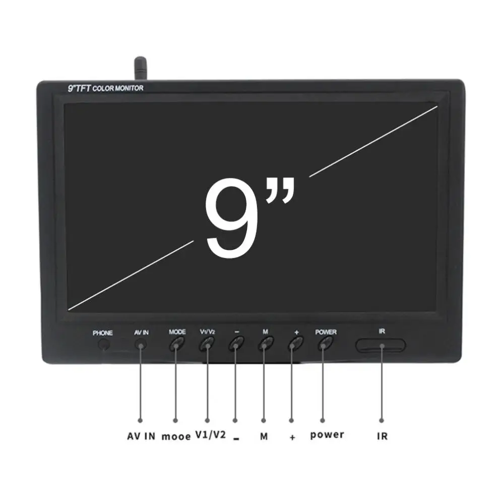 9 дюймов беспроводная камера заднего вида система HD TFT lcd монитор+ Водонепроницаемая камера ночного видения для автобуса грузовика лодки