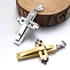 ATGO Black Cross 2019 New HOT SALE Fashion Jewelry Charm chain Women's/Men's Stainless steel Necklaces For Boys And Girls Lover 5
