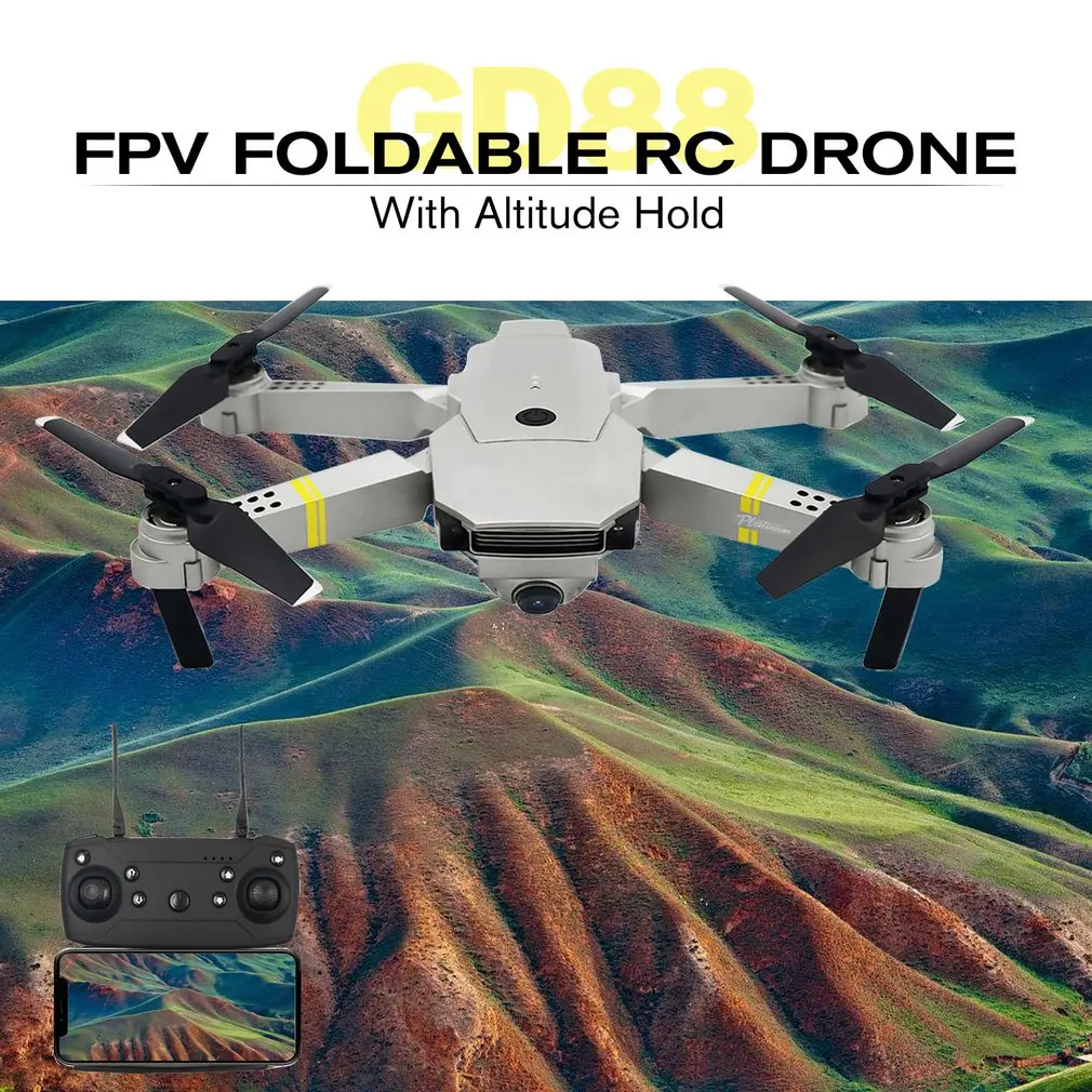 Складной Радиоуправляемый селфи Дрон Квадрокоптер самолет БПЛА с 1080P wifi FPV камера удержание высоты 360 'флипс Безголовый режим