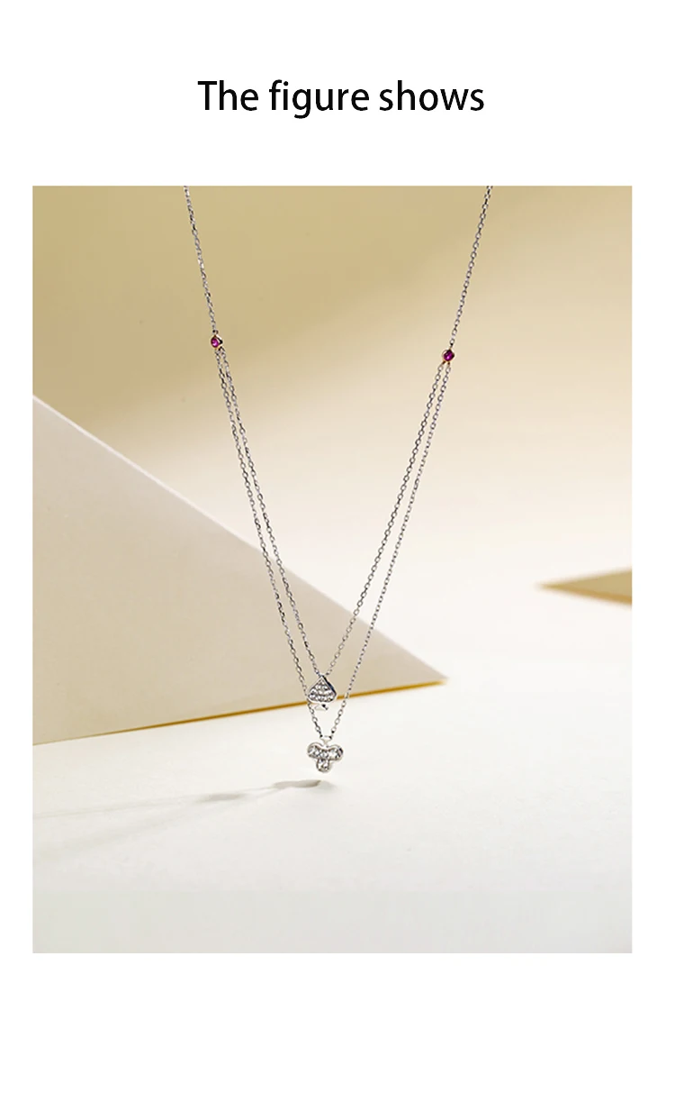Chic& Charms 9K& 14K Настоящее Белое золото натуральный белый сапфир& Рубин ожерелье сердце ювелирные изделия унисекс