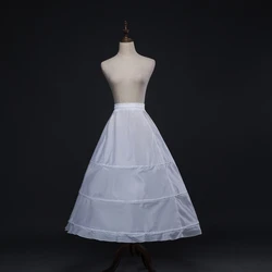 Free Size In Stock High Quality 3-HOOP Bridal Petticoats White Wedding Gown Petticoat Slip Underskirt Wedding Accessories