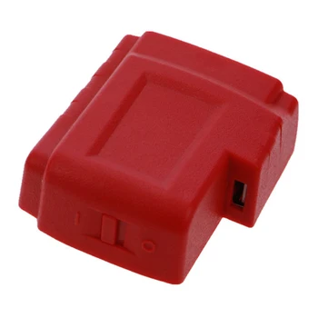 

Converter Red USB Charger Portable Power Source Adapter Compact Tools Safe ABS Replace For Milwaukee 49-24-2371 M18 Battery