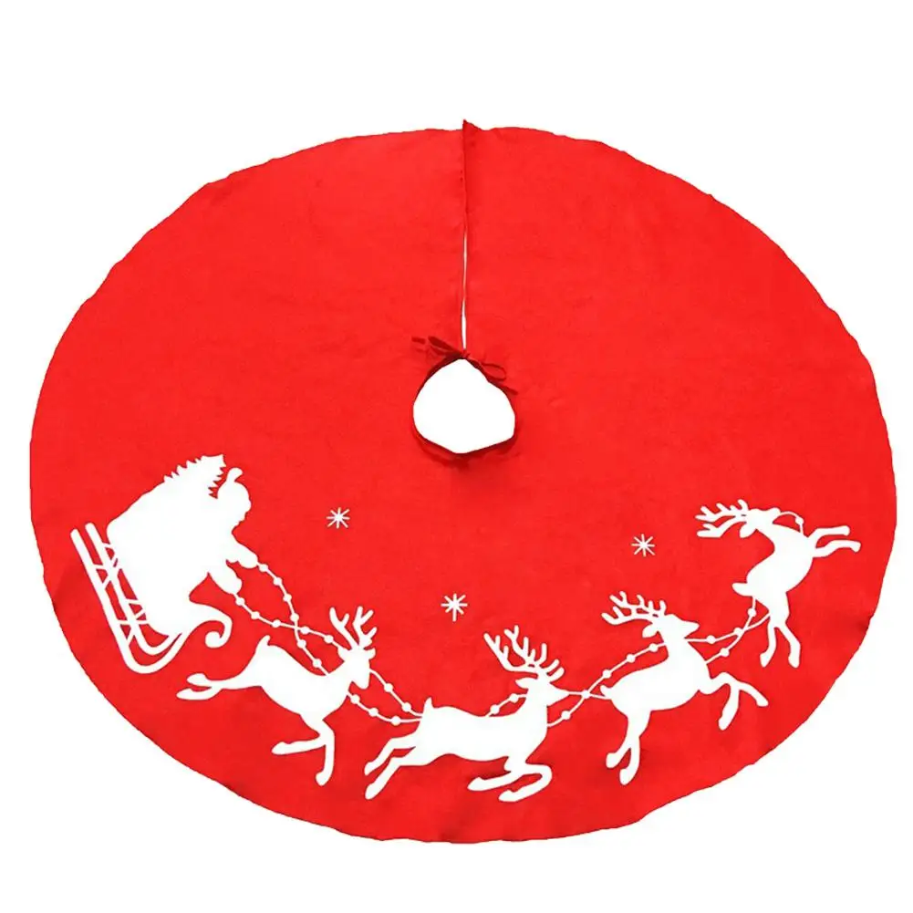 

Diameter 100cm Red Elk Decor Christmas Tree Skirt Party Christmas Tree Decorations Tree Dress for Home Christmas Tree Aprons 30E