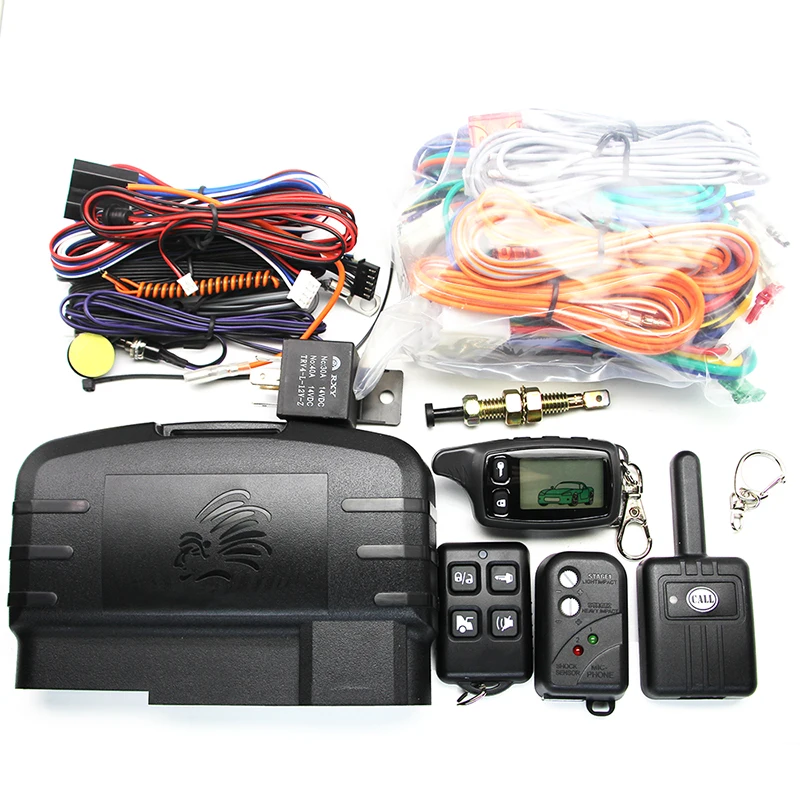 Russia Version TW9010 Two way car alarm Mobile phone control car GPS car two-way anti-theft device upgrade gsm gps