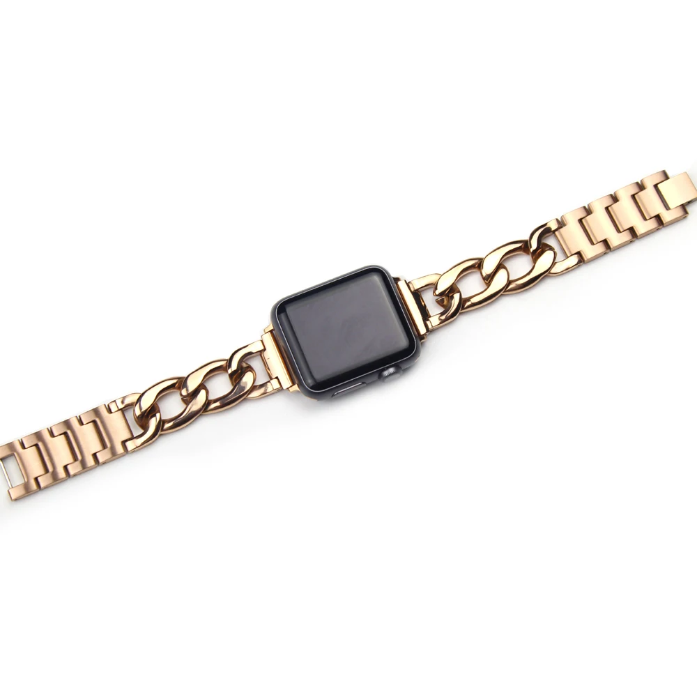 Ремешок из нержавеющей стали для apple Watch band 4(iwatch 5) 44 мм 40 мм apple watch 3 2 1 ремешок 42 мм 38 мм металлический браслет