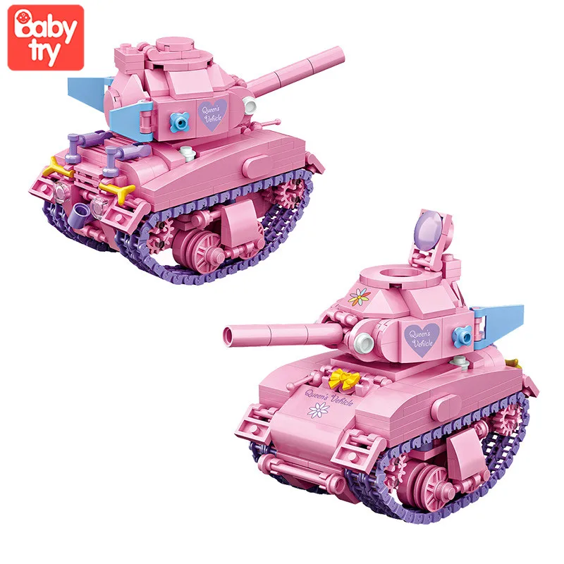

LOZ Mini Building Blocks 455pcs Creator Model Assembly Bricks Plastic DIY Pink Educational Toys Tank for Girls Birthday Gifts