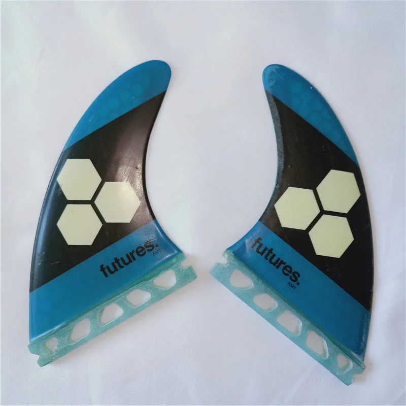 Синий 2 шт боковых плавников FUTURE plug surfboard плавники два плавника FUTURE box несколько размеров оформление продаж обработка серфинга плавники - Цвет: Синий
