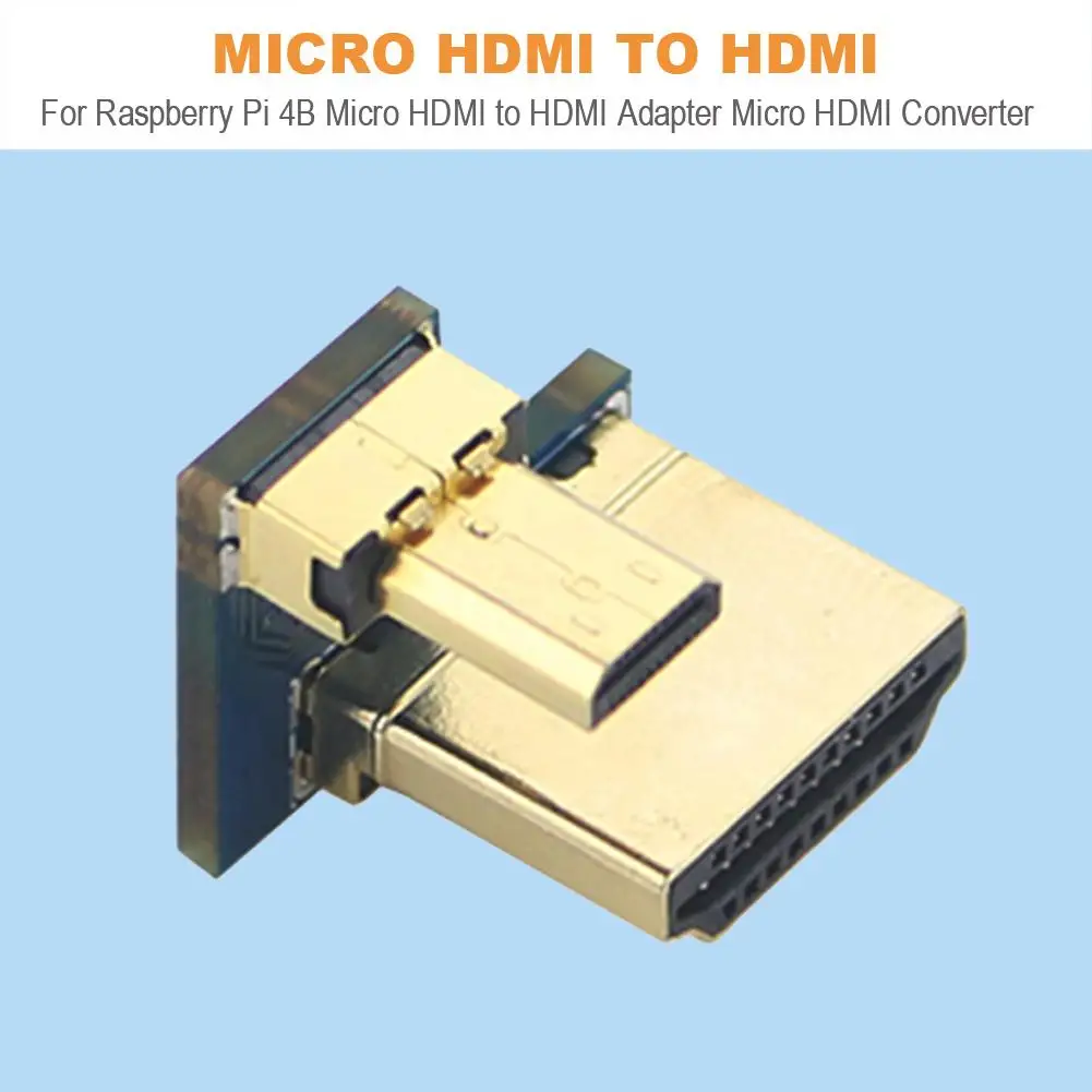 Адаптер для Raspberry Pi 4B Micro HDMI в конвертер коннектор кабеля HDMI| |