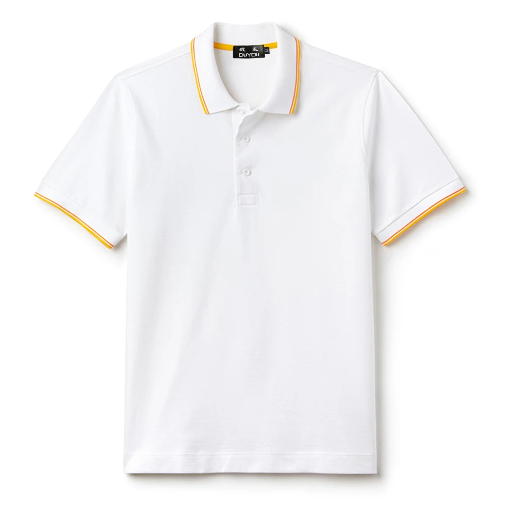 

Men's Slim Fit Striped Cuff Contrast Collar Polo Shirt Short Sleeves Tops Mens turndown collar Business & Casual Polo Shirts