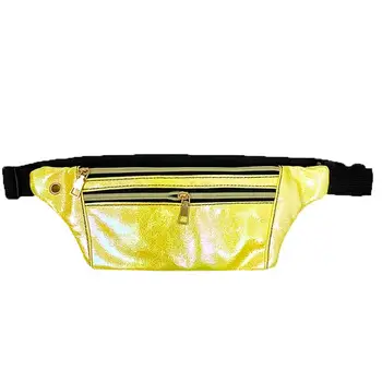 

Women Double Zipper Shoulders Sequins Waist Pack Letter Mobile Phone Belt Bag Chest Pouch Travel Waist Packs Leg Bags /E