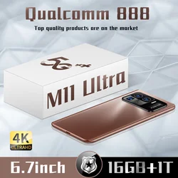 M11 Ultra Global Version Smartphones Qualcomm 888 72MP 4K HD 6.7 Inch Mobile Phone 16GB 1T Dual SIM Unlock 4G LTE 5G Cellphone