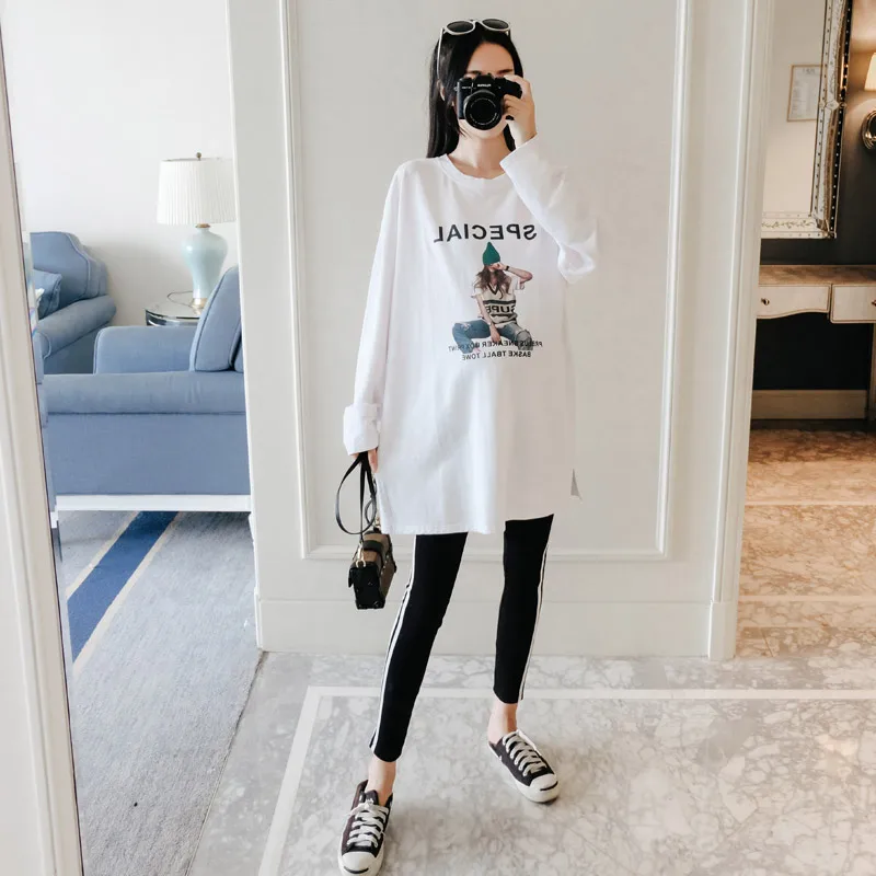 Maternity Clothes Loose Stylish Long Sleeves Tops for Pregnant Women Pregnancy Clothes 2112~38~846