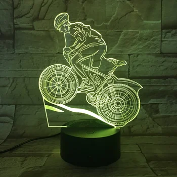 

Mountain Bike Sport Touch Table Lamp 7 Colors Changing Desk Lamp 3D Lamp Novelty Led Night Lights USB Light Dropshipping 3D-824