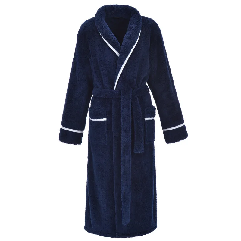 Shu Cotton Flannel Bathrobe Men Women Winter Robe Home Thick Warm Night Sleepwear Male Gray Dressing Gown Plus Size Szlafrok Shu Cotton Flannel Bathrobe Men Women Winter Robe Home Thick Warm Night Sleepwear Male Gray Dressing Gown Plus Size Szlafrok