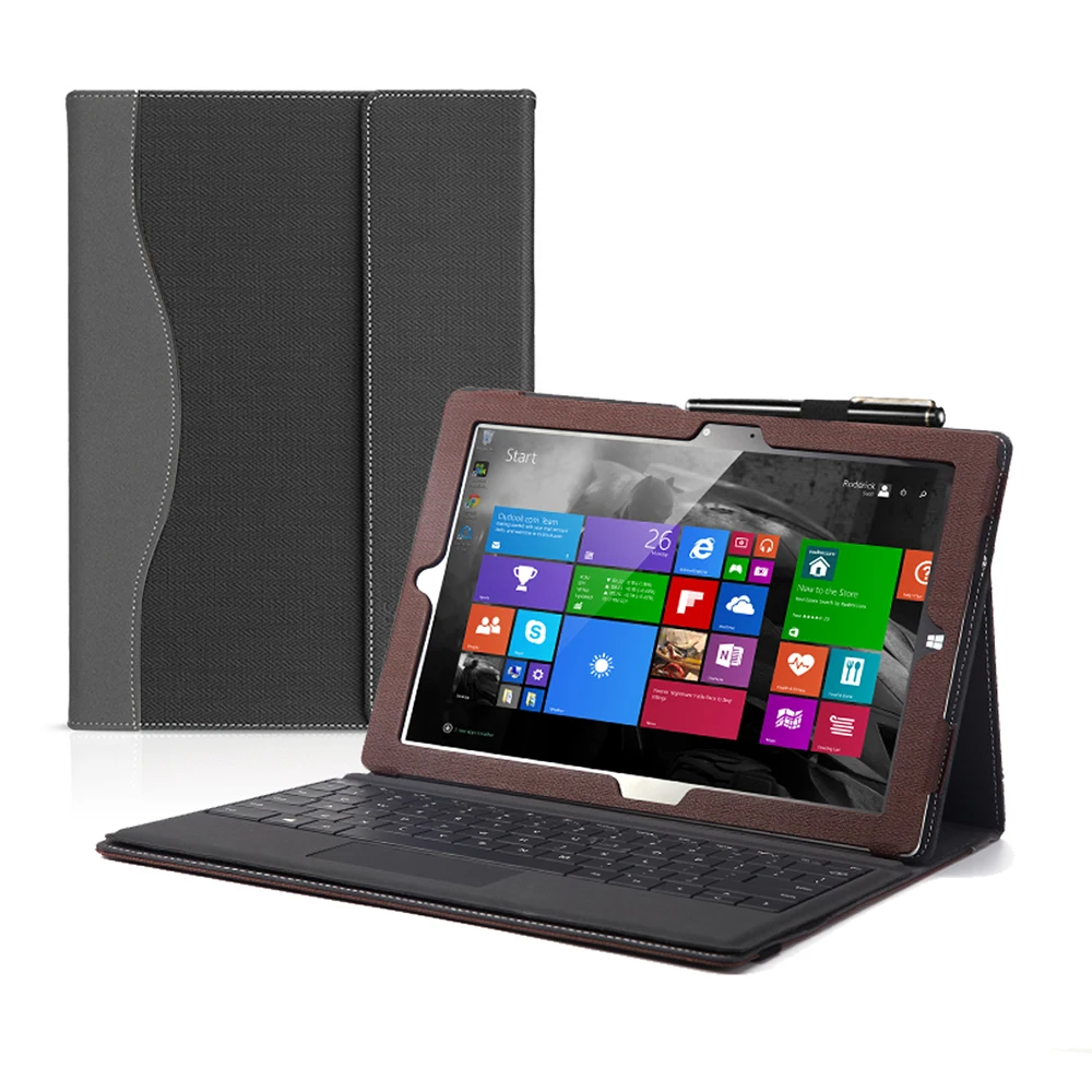 

For Surface Pro X 13 Inch Case PU Leather Tablet Case Flip Stand Protective Cover With Hand Strap Pen Holder Without Keyboard