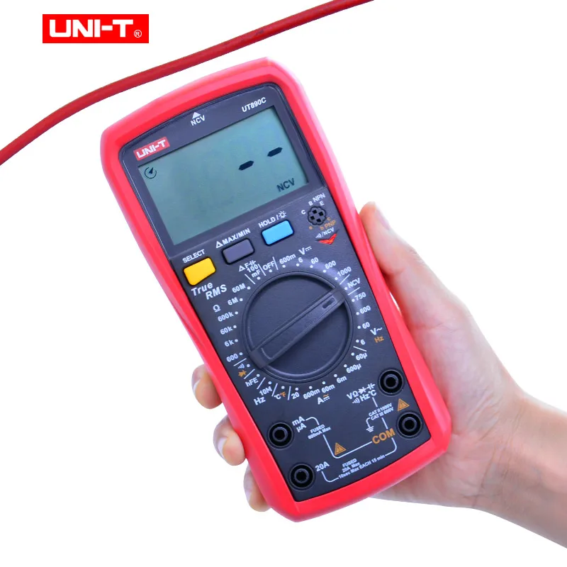 Цифровой мультиметр UNI-T UT890C/UT890D + True RMS ручной диапазон емкость частоты