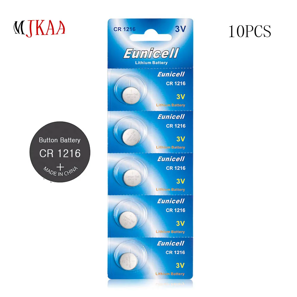 

10PCS/CR1216 MJKAA 3 V Button Battery DL1216 BR1216 ECR1216 5034 Lc LM1216 Fashionable Watch Battery