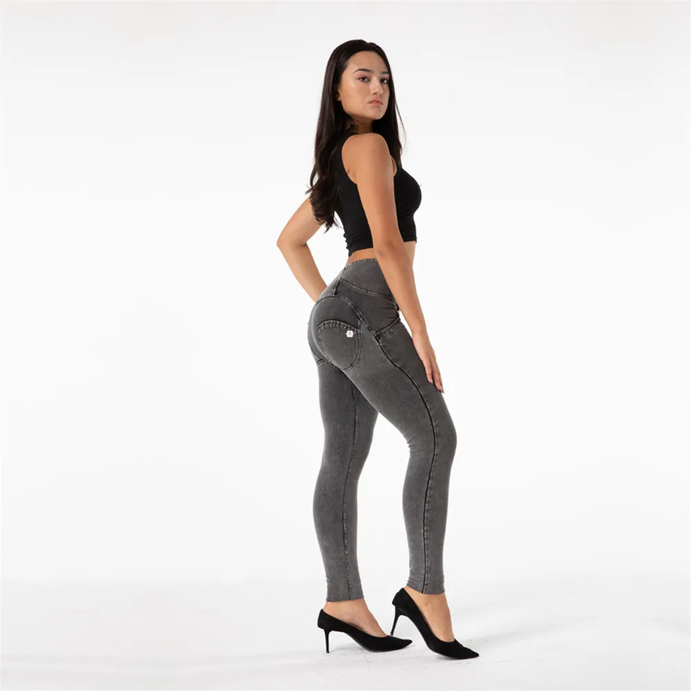 Shascullfites Denim Jeans Four Ways Stretchable High Waist Full