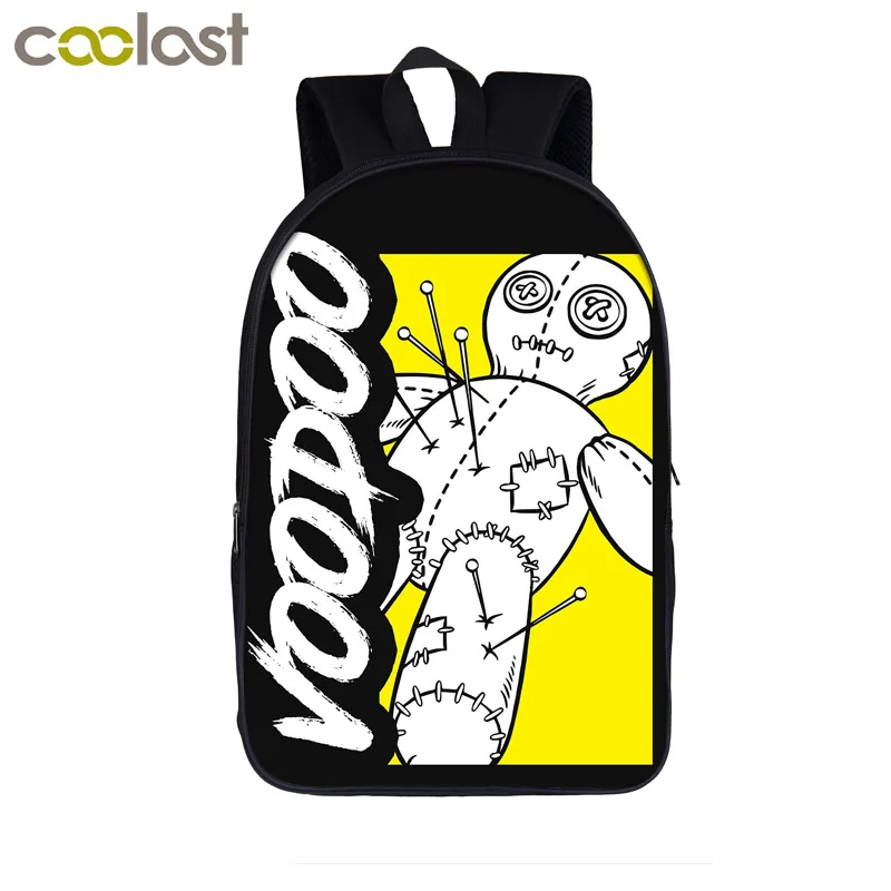 Voodoo школьные ранцы с принтом ведьмы для девочек подростков мальчиков Хэллоуин