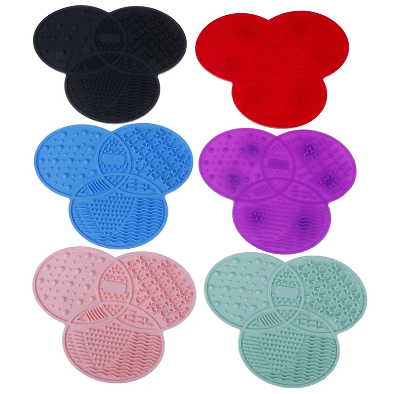 New Makeup Brush Cleaning Pad Silicone Mat Washing Scrubber Board Brush Washing Tools Cleaning Mat Pads Cosmetic Cleaner Tools